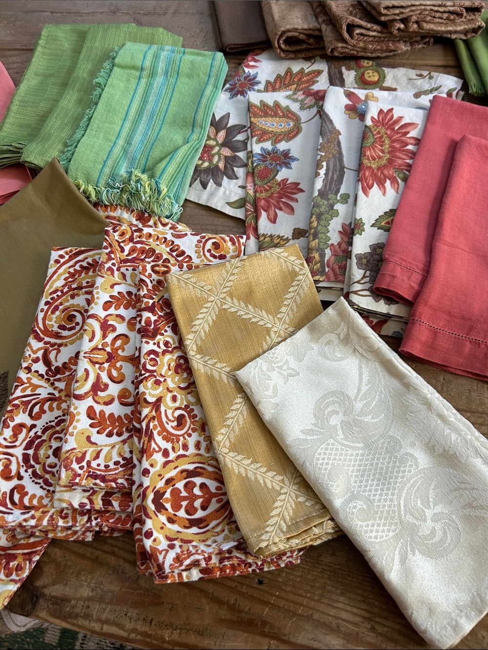 25 Thanksgiving Autumn Cloth Napkins Crate & Barrel Pottery Barn Cynthia Rowley